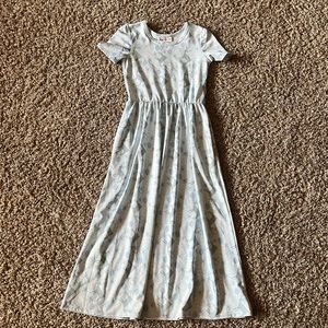 VGUC Dot Dot Smile blue maxi with reindeer print size 5 / 6